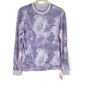 Stars Above Pajama Top Purple Tie Dye Marble Print Women's Size XS